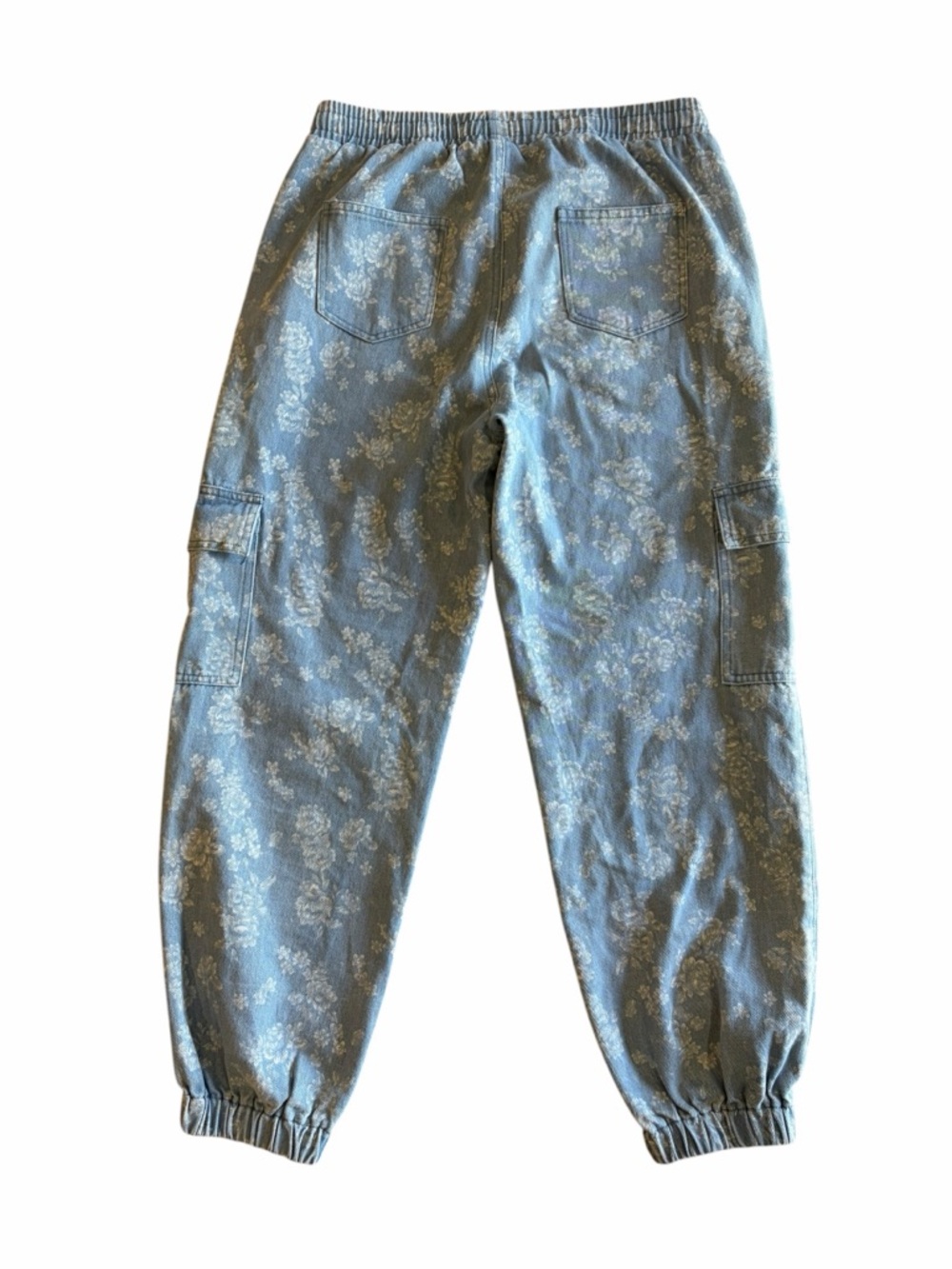 AMPERSAND AVE Light Blue Floral Denim Drawstring Pants - Picture 6 of 8
